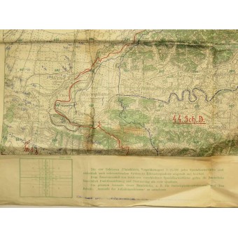 Австро-венгерская карта местечко Пановец в Словении. Espenlaub militaria